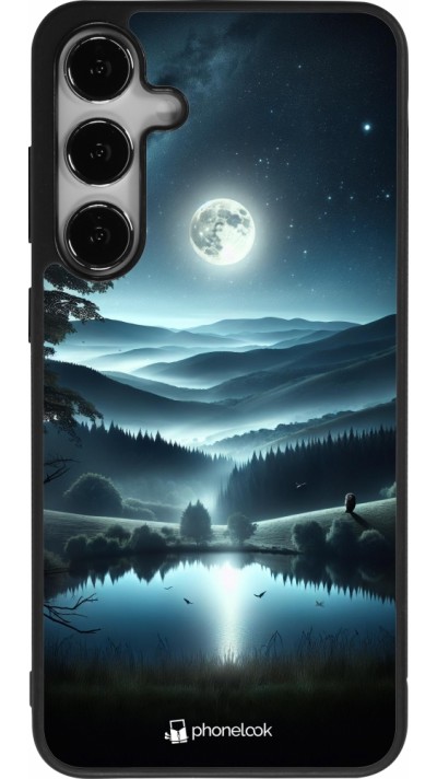 Coque Samsung Galaxy S25+ - Silicone rigide noir Night Sky View