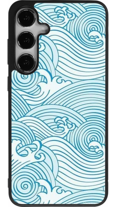 Coque Samsung Galaxy S25+ - Silicone rigide noir Ocean Waves