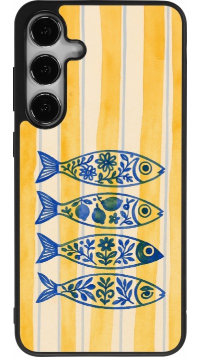 Coque Samsung Galaxy S25+ - Silicone rigide noir Portuguese fish 2026