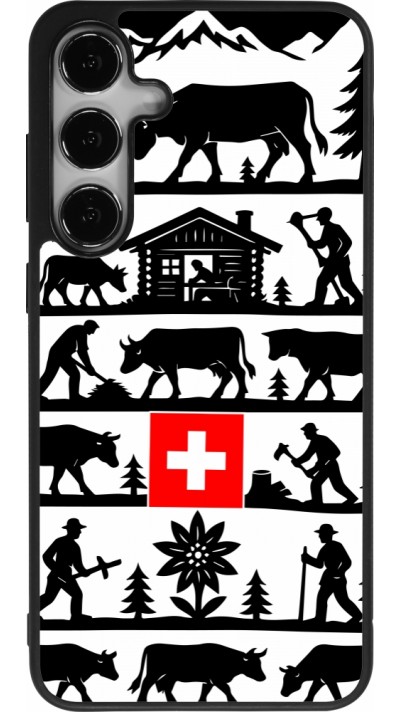 Coque Samsung Galaxy S25+ - Silicone rigide noir Poya Suisse 1