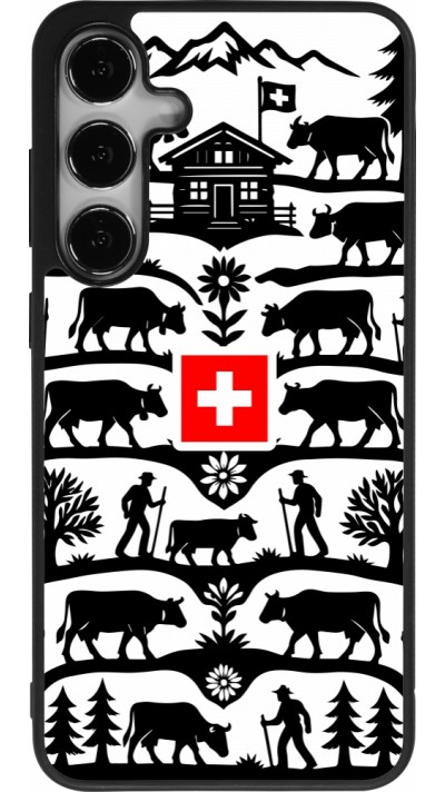 Coque Samsung Galaxy S25+ - Silicone rigide noir Poya Suisse 3