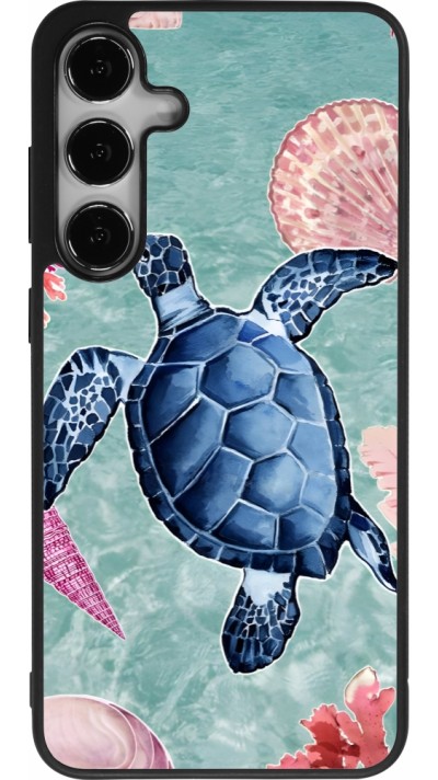 Coque Samsung Galaxy S25+ - Silicone rigide noir Preppy Turtle