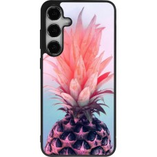 Coque Samsung Galaxy S25+ - Silicone rigide noir Purple Pink Pineapple