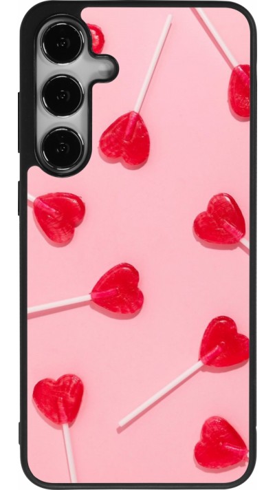 Coque Samsung Galaxy S25+ - Silicone rigide noir Saint Valentines Day 26 Lollipop