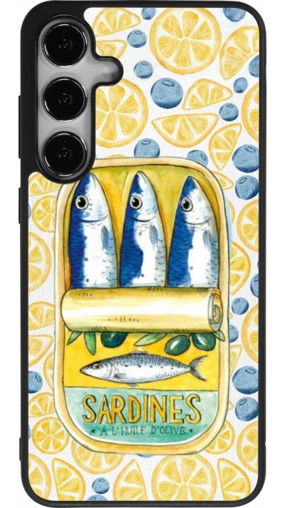 Coque Samsung Galaxy S25+ - Silicone rigide noir Sardines in oil 2026