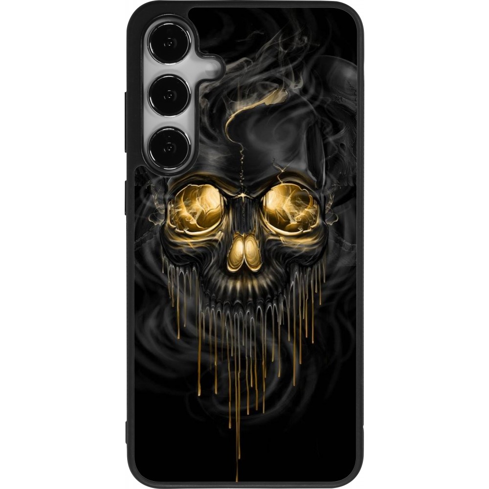 Coque Samsung Galaxy S25+ - Silicone rigide noir Skull 02
