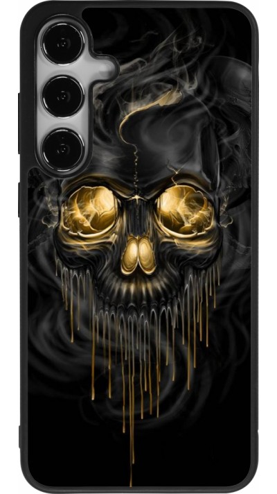 Coque Samsung Galaxy S25+ - Silicone rigide noir Skull 02