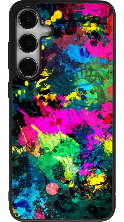 Coque Samsung Galaxy S25+ - Silicone rigide noir Splash paint