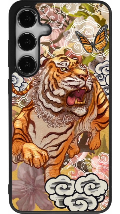 Coque Samsung Galaxy S25+ - Silicone rigide noir Spring 23 japanese tiger