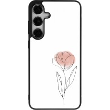 Coque Samsung Galaxy S25+ - Silicone rigide noir Spring 23 minimalist flower