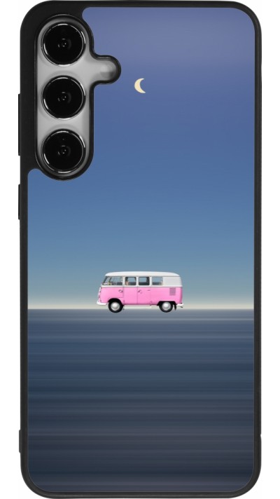 Coque Samsung Galaxy S25+ - Silicone rigide noir Spring 23 pink bus