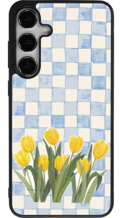 Samsung Galaxy S25+ Case Hülle - Silikon schwarz Blue vichy tulips Spring 2026