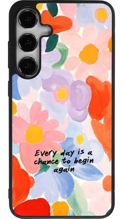 Samsung Galaxy S25+ Case Hülle - Silikon schwarz Every day is a chance Spring 2026