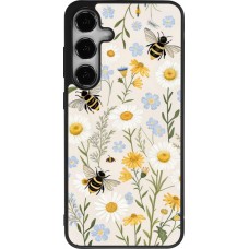 Coque Samsung Galaxy S25+ - Silicone rigide noir Pattern bees Spring 2026