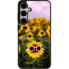 Coque Samsung Galaxy S25+ - Silicone rigide noir Sunflower with glasses Spring 2026