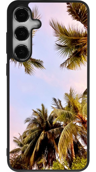 Coque Samsung Galaxy S25+ - Silicone rigide noir Summer 2023 palm tree vibe