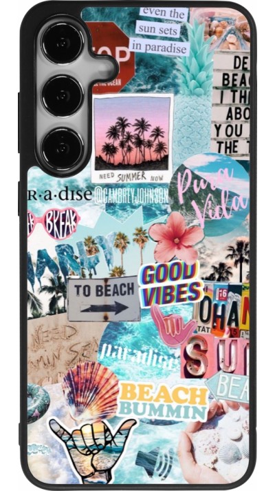 Coque Samsung Galaxy S25+ - Silicone rigide noir Summer 20 collage
