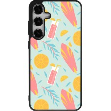Coque Samsung Galaxy S25+ - Silicone rigide noir Summer 2025 Pattern citron
