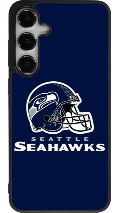 Coque Samsung Galaxy S25+ - Silicone rigide noir Super Bowl 26 Seattle 3