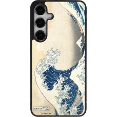 Coque Samsung Galaxy S25+ - Silicone rigide noir Tableau art - La Grande Vague de Kanagawa - Hokusai