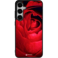 Coque Samsung Galaxy S25+ - Silicone rigide noir Valentine 2022 Rose