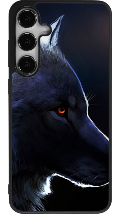 Coque Samsung Galaxy S25+ - Silicone rigide noir Wolf Shape