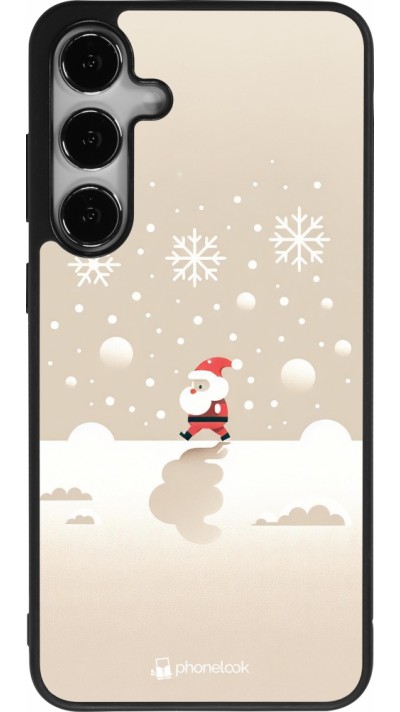 Coque Samsung Galaxy S25+ - Silicone rigide noir Noël 2023 Minimalist Santa