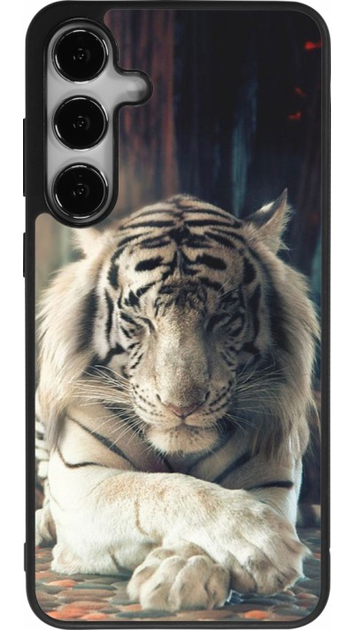 Coque Samsung Galaxy S25+ - Silicone rigide noir Zen Tiger
