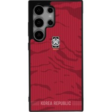Coque Samsung Galaxy S25 Ultra - Silicone rigide noir Maillot de football Corée du Sud 2026 personnalisable