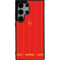 Coque Samsung Galaxy S25 Ultra - Silicone rigide noir Maillot de football Espagne 2026 personnalisable