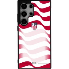 Coque Samsung Galaxy S25 Ultra - Silicone rigide noir Maillot de football États-Unis 2026 personnalisable
