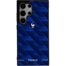 Coque Samsung Galaxy S25 Ultra - Silicone rigide noir Maillot de football France 2026 personnalisable