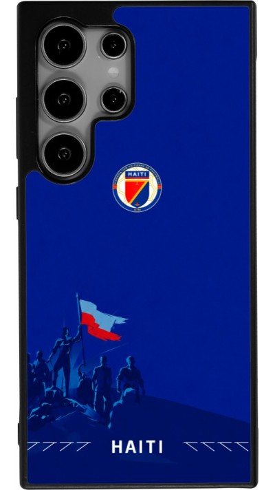 Coque Samsung Galaxy S25 Ultra - Silicone rigide noir Maillot de football Haiti 2026 personnalisable