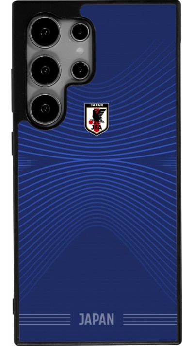 Coque Samsung Galaxy S25 Ultra - Silicone rigide noir Maillot de football Japon 2026 personnalisable