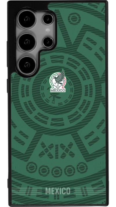 Coque Samsung Galaxy S25 Ultra - Silicone rigide noir Maillot de football Mexique 2026 personnalisable