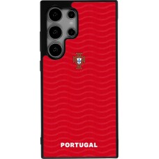 Coque Samsung Galaxy S25 Ultra - Silicone rigide noir Maillot de football Portugal 2026 personnalisable