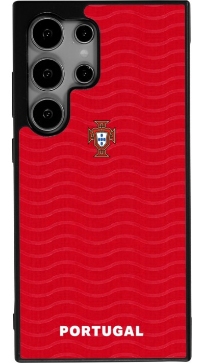 Coque Samsung Galaxy S25 Ultra - Silicone rigide noir Maillot de football Portugal 2026 personnalisable