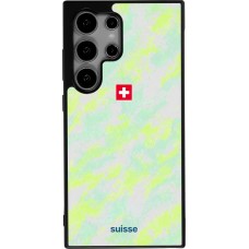 Coque Samsung Galaxy S25 Ultra - Silicone rigide noir Maillot de football Suisse Away 2026 personnalisable