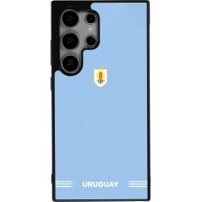 Coque Samsung Galaxy S25 Ultra - Silicone rigide noir Maillot de football Uruguay 2026 personnalisable