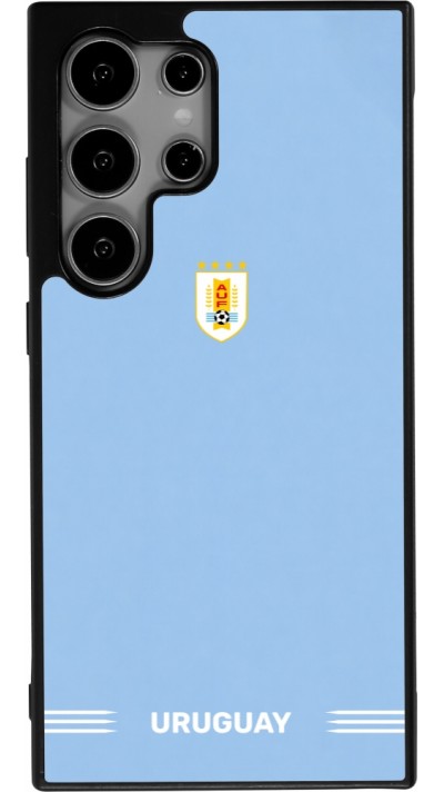 Coque Samsung Galaxy S25 Ultra - Silicone rigide noir Maillot de football Uruguay 2026 personnalisable