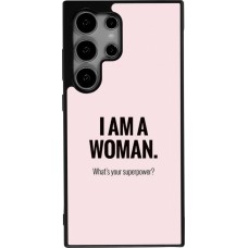 Coque Samsung Galaxy S25 Ultra - Silicone rigide noir I am a woman