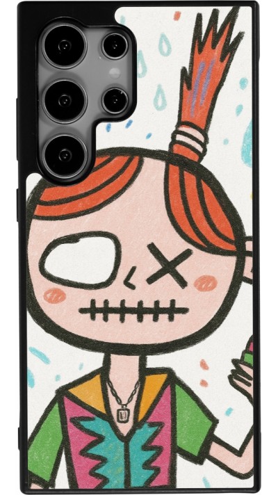 Coque Samsung Galaxy S25 Ultra - Silicone rigide noir Little Girl Sketch