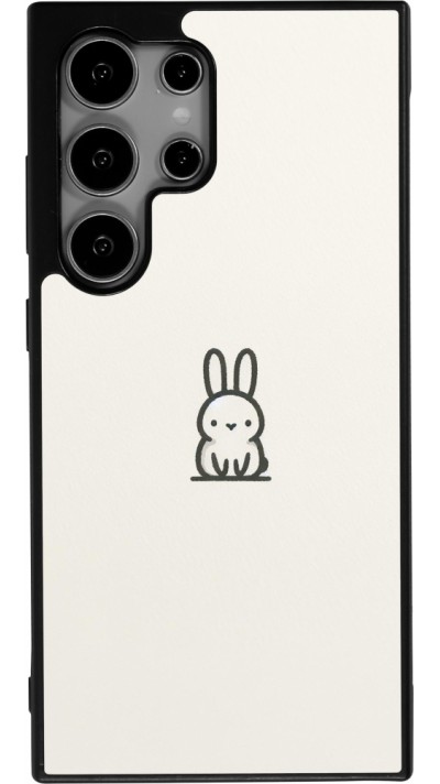 Coque Samsung Galaxy S25 Ultra - Silicone rigide noir Minimal bunny cutie