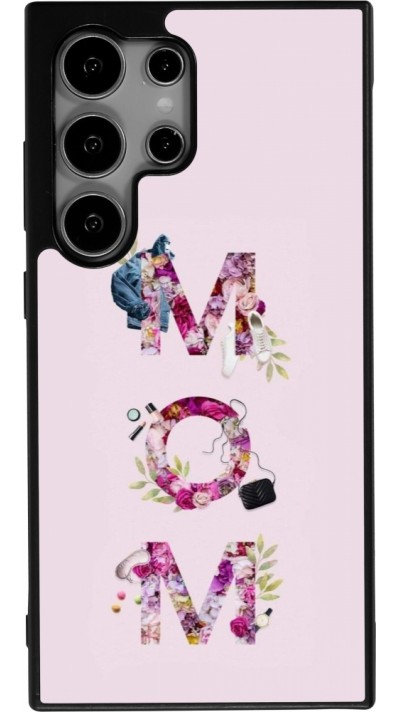Coque Samsung Galaxy S25 Ultra - Silicone rigide noir Mom 2024 girly mom