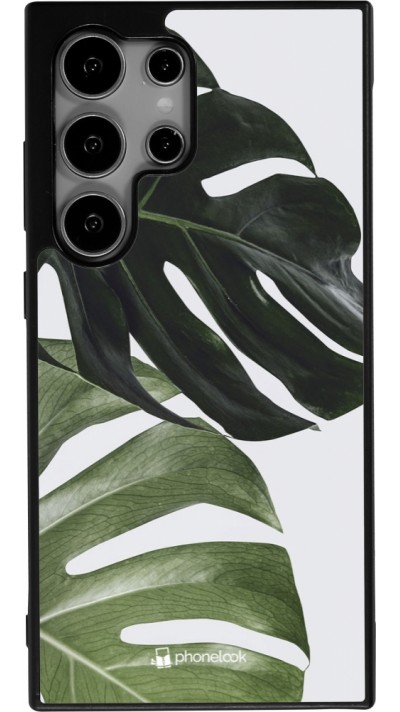 Coque Samsung Galaxy S25 Ultra - Silicone rigide noir Monstera Plant