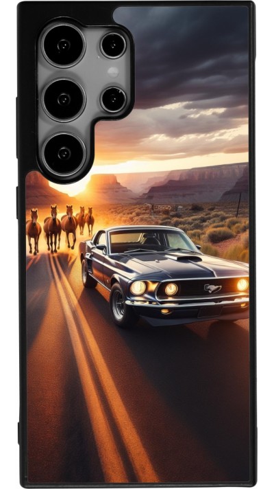 Coque Samsung Galaxy S25 Ultra - Silicone rigide noir Mustang 69 Grand Canyon