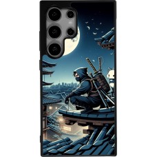 Coque Samsung Galaxy S25 Ultra - Silicone rigide noir Ninja sous la lune