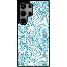 Coque Samsung Galaxy S25 Ultra - Silicone rigide noir Ocean Waves