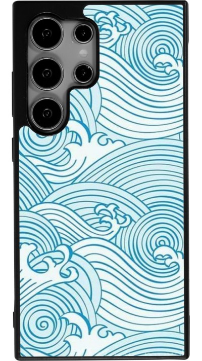 Coque Samsung Galaxy S25 Ultra - Silicone rigide noir Ocean Waves