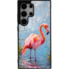 Coque Samsung Galaxy S25 Ultra - Silicone rigide noir Paint Flamingo